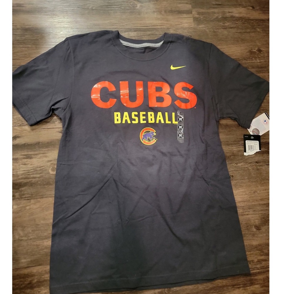 Nike Chicago Cubs MLB Baseball T-Shirt Mens Medium Anthracite